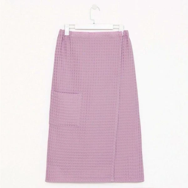 Полотенце банное (парео) 80*145см вафельное Boho сиреневый 100% хлопок, 290г/м2 6243529