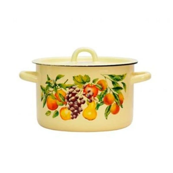 Кастрюля 3л эмаль ванильная 21-Б1612/4 (4)