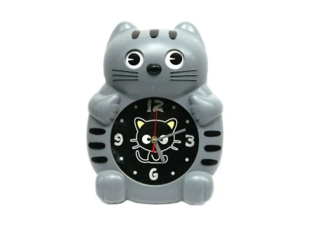 Часы детские настенные Кот пластик 47x22см mix JC-2337/XW7178-1,2,4,9 (24)