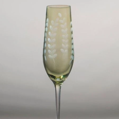 Бокалы для шампанского набор 2шт 180мл стекло Flora (12)
