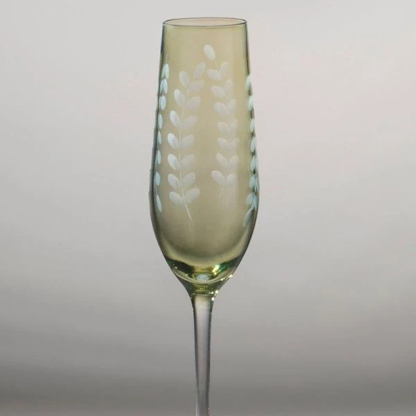 Бокалы для шампанского набор 2шт 180мл стекло Flora (12)