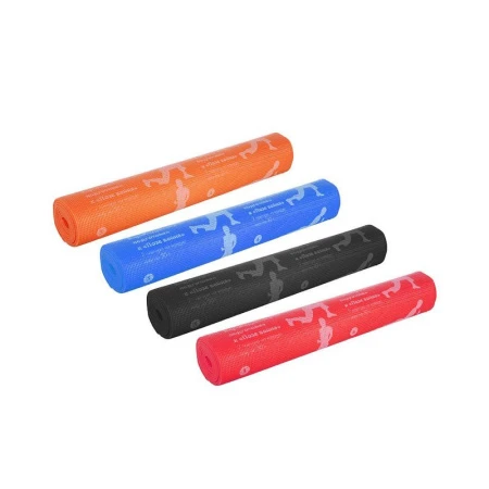 Коврик для йоги ПВХ 61*173см толщина 4мм Асаны, 4 цвета (24)