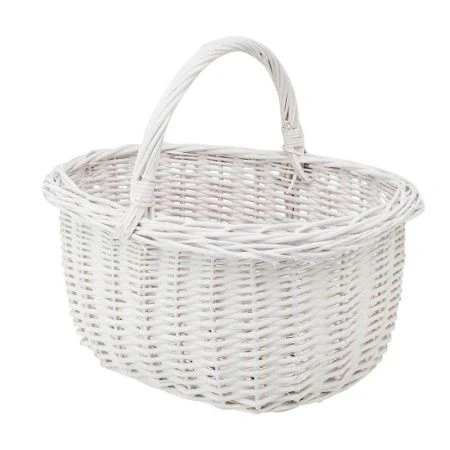 Корзина плетеная ива белый (8)