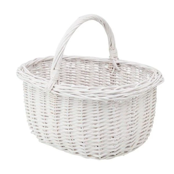 Корзина плетеная ива белый (8)