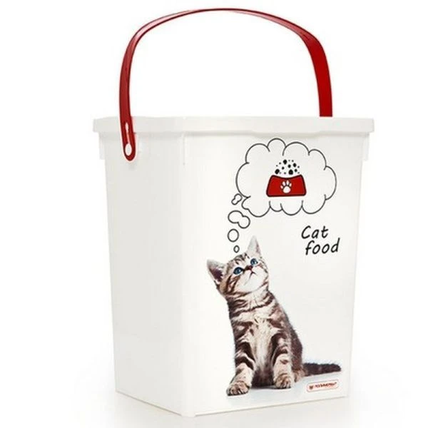 Контейнер для корма животных 5л 196*167*230мм пластик КОШКИ (18)