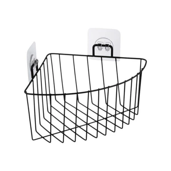 Полка угловая 1 ярусная 18*18*9,5см металл BLACK (24)