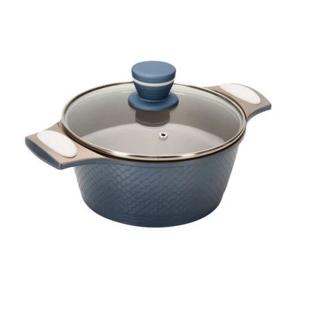 Кастрюля 2,4л 20*9,5см алюминий  Linea RIVIERA со стеклянной крышкой (индукция) 93-AL-RI-4-20