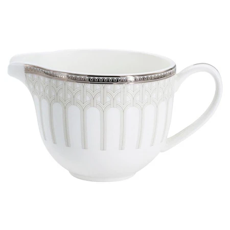 Чайный набор 40пр фарфор РИВЬЕРА на 12 персон 300мл белый с серебристым кантом AL-1006/40-E11 (2)