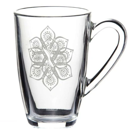 Кружка 325мл стекло БОХО БЕЖЕВЫЙ (12) Кружка 325мл стекло БОХО БЕЖЕВЫЙ (12)