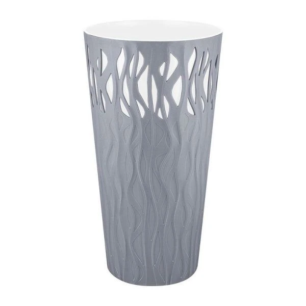 Кашпо 40л пластик Winds с дренажной вставкой 18,7л 340*340*630мм утренний туман (4)