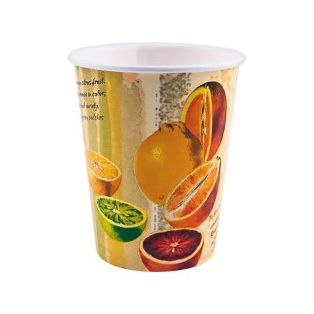 Стакан бумажный 250мл (набор 6шт.) ЦИТРУСОВЫЙ МИКС (120)