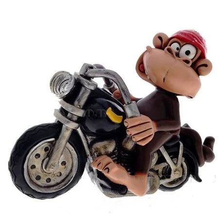 Фигурка Обезьяна. Байкер на прогулке, полистоун 14,4*8*10,5см