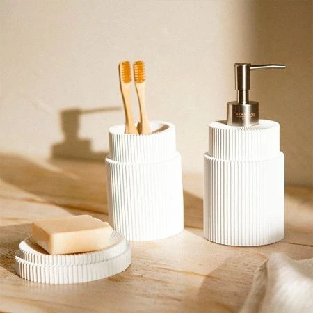 Набор для ванной, 3 предмета (Дозатор, мыльница, стакан)   9951840