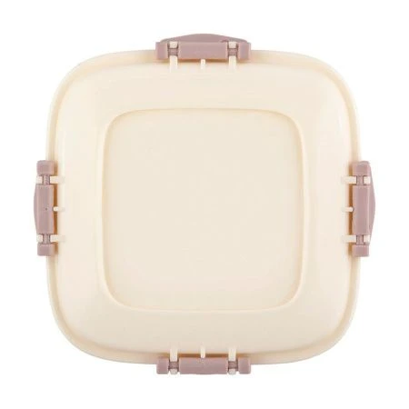 Контейнер пищевой 1,7л пластик Fresh Barberry с защелками квадратный сливочный крем (18) ВЫВОД