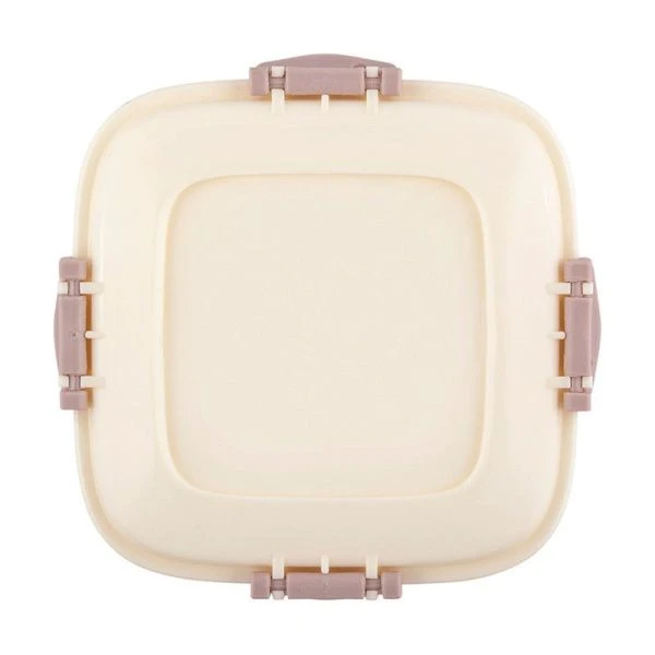 Контейнер пищевой 1,7л пластик Fresh Barberry с защелками квадратный сливочный крем (18) ВЫВОД