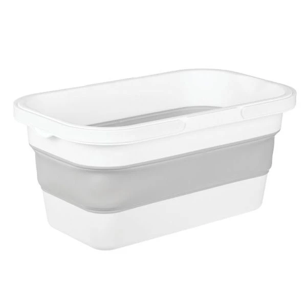 Ведро складное 16л 470*280*75мм пластик ФЛЕКС смоки прямоугольное (5) Ведро складное 16л 470*280*75мм пластик ФЛЕКС смоки прямоугольное (5)