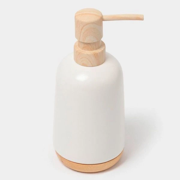 Набор для ванной "Эко" 4 предмета (мыльница. дозатор для мыла, 2 стакана), цвет белый   6851678