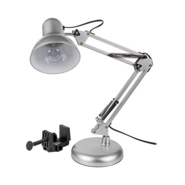Лампа настольная металл GTL-039 на струбцине серебристая 2в1 (12) Лампа настольная металл GTL-039 на струбцине серебристая 2в1 (12)