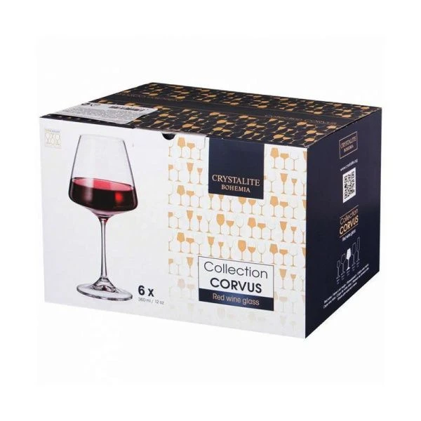 Бокалы для вина набор 6шт 360мл стекло НАОМИ/КОВАС 1SC69/360 18212 (4)