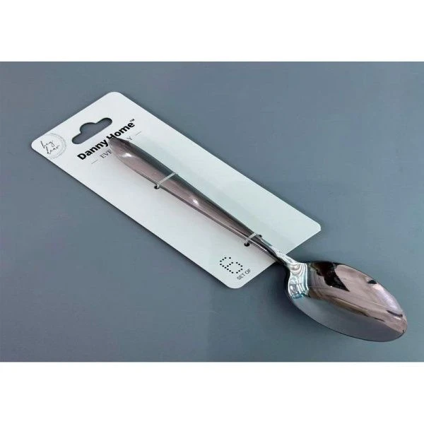 Ложки столовые набор 6шт 20,3см*2,1мм 45г нерж.сталь Basic Steel DZ102-2/JC-18311 (25/100)