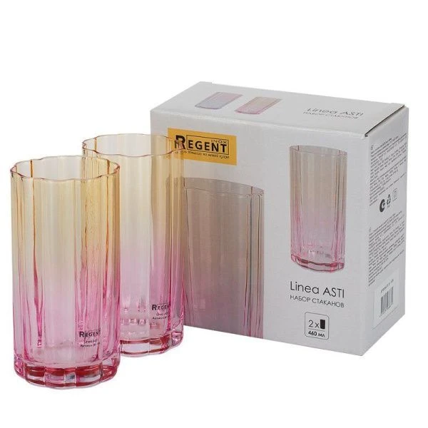 Стаканы набор 2шт 460мл стекло ASTI 81-105 (12)