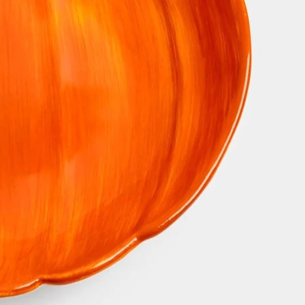 Блюдо секрвировочное 23см керамика Тыква Bright pumpkin оранжевое ANLAF-FDWS-031224-11