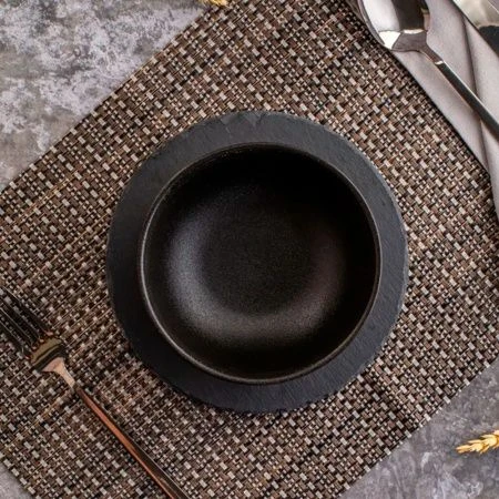 Салатник 500мл 15см фарфор ROCK BLACK DM8023 (6)