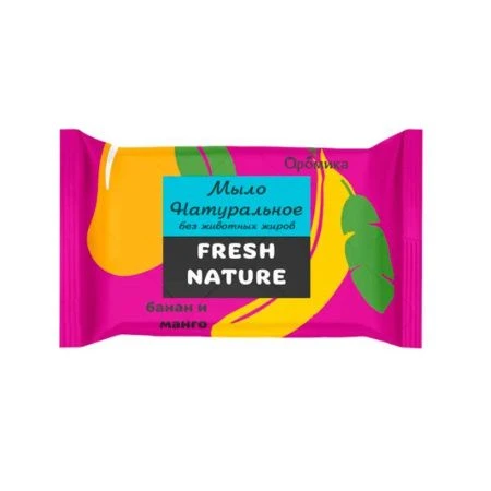 Мыло туалетное Аромика Fresh nature Банан и манго 90г (24) Мыло туалетное Аромика Fresh nature Банан и манго 90г (24)