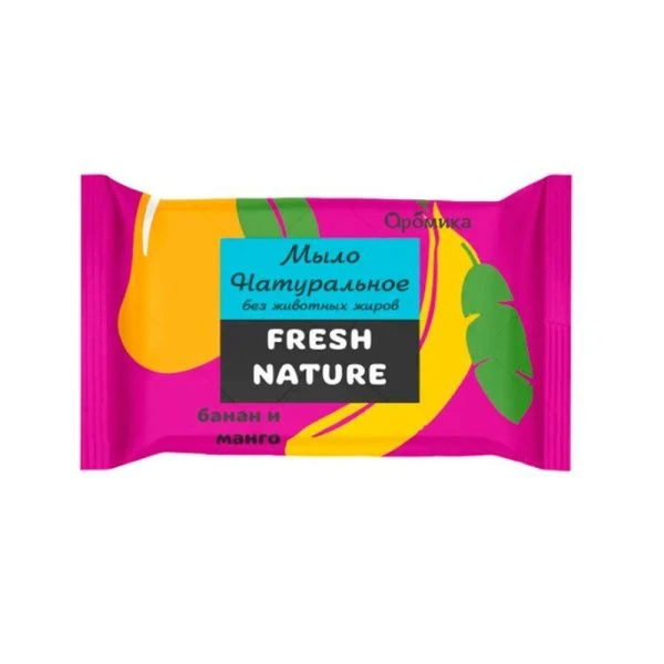 Мыло туалетное Аромика Fresh nature Банан и манго 90г (24)
