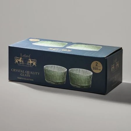 Салатники набор 2шт 10,6*10,5*5,8см стекло Tempo green (12)