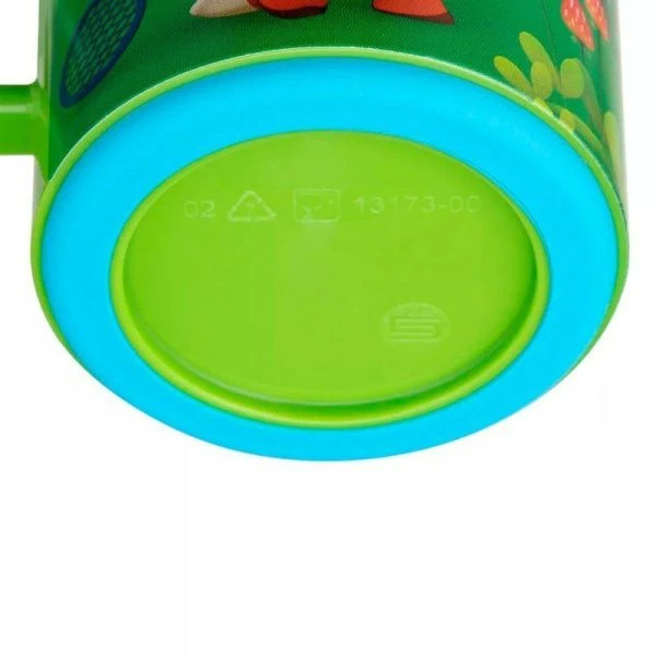 Кружка детская 200мл пластик МИ-МИ-МИШКИ зеленая с нескользящим дном (15)