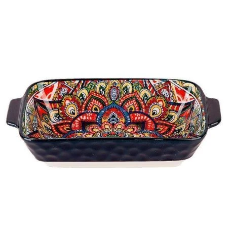 Блюдо для запекания 22,5*12,5см 600мл фарфор ARABESQUE синий (9)