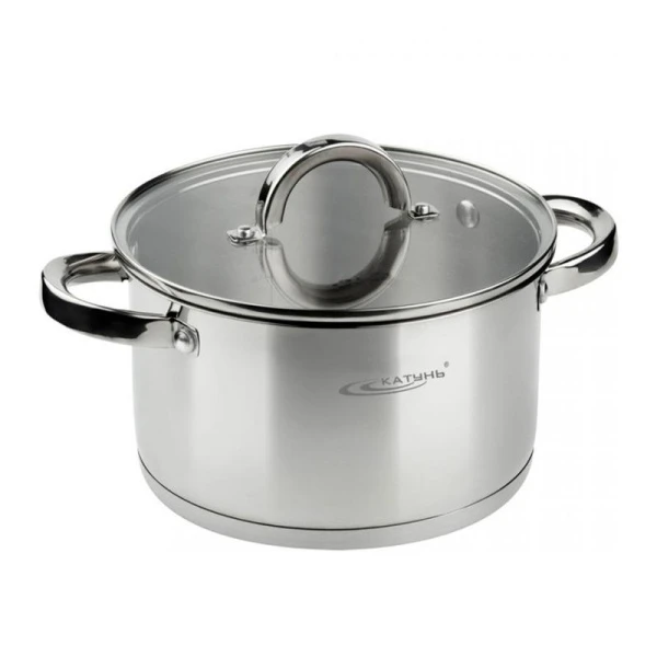 Кастрюля 5,7л d24*13,5см нерж.сталь ЭТНА стекл.крышка КТ21-D-24 (4)