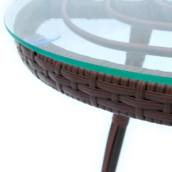 Набор мебели иск.ротанг Амальфи (2 кресла+2 подушки+стол 60см) коричневый,красный, арт. SR003 (1)