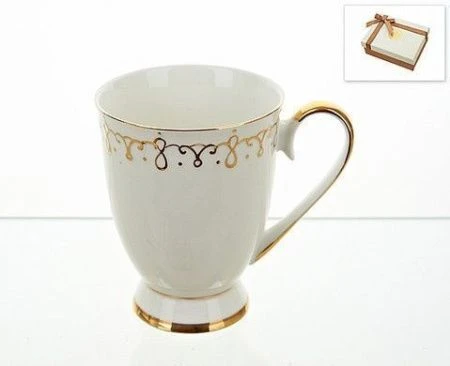 Кружка 300мл фарфор Золотая роспись
