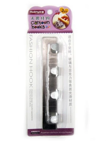 Вешалка 4 крючка самоклеящиеся металл JC-1214 (160)