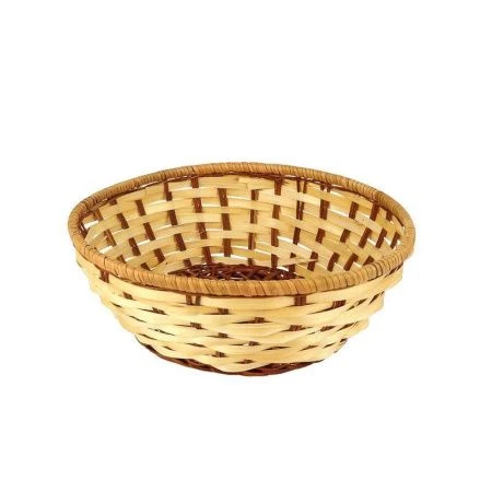 Корзинка плетеная лоза 22*8см круглая бежевая