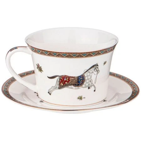 Чайный набор 12пр фарфор ЛОШАДЬ на 6 персон 250мл (8)