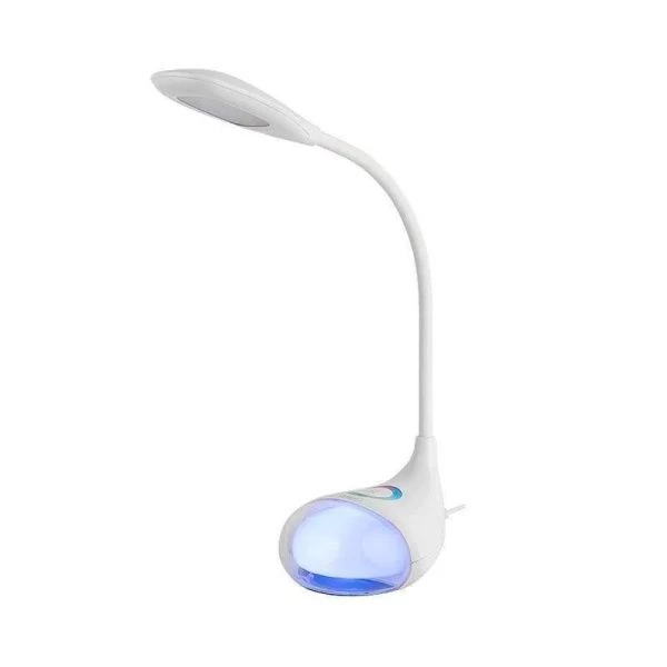 Лампа настольная светодиодная металл GLTL-037 белая 8Вт, rgb-подсветка (12)