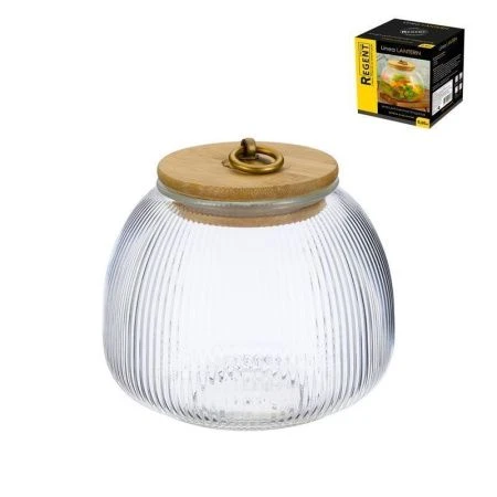 Банка 950мл стекло Lantern с бамбуковой крышкой 93-HO-LA-02-950 (12)