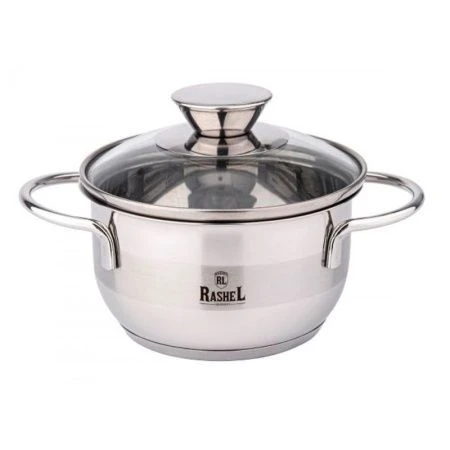 Кастрюля 1,8л нерж.сталь МИНИ со стекл.крышкой 16*9см (9)