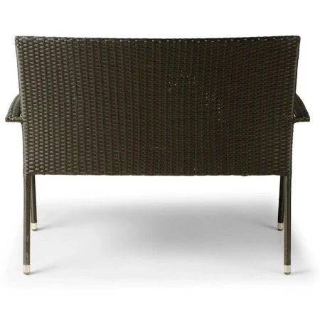 Диван Парис 2-х местный металл , икс.ротанг (до 100кг) черный 64*114*94см GS018 (1)