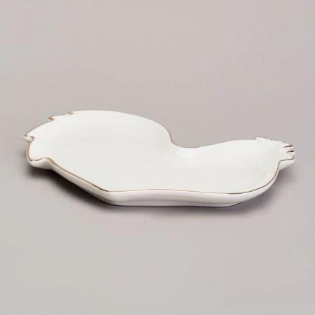 Блюдо сервировочное 14,6*12,3*1,9см фарфор (72)