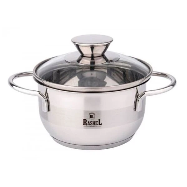 Кастрюля 1,8л нерж.сталь МИНИ со стекл.крышкой 16*9см (9)