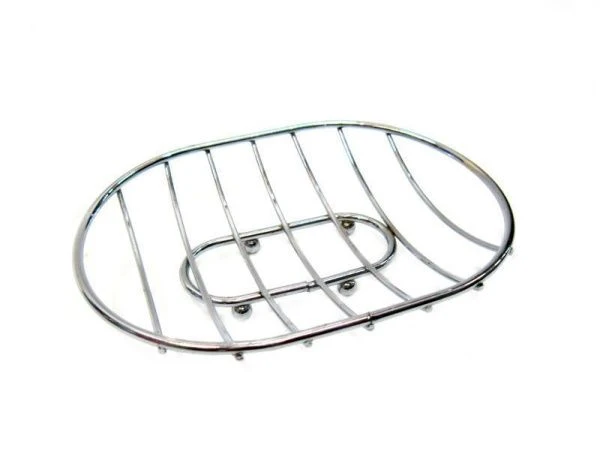 Мыльница 13*9,5*3см хром овальная на ножках JC-1046 (300)