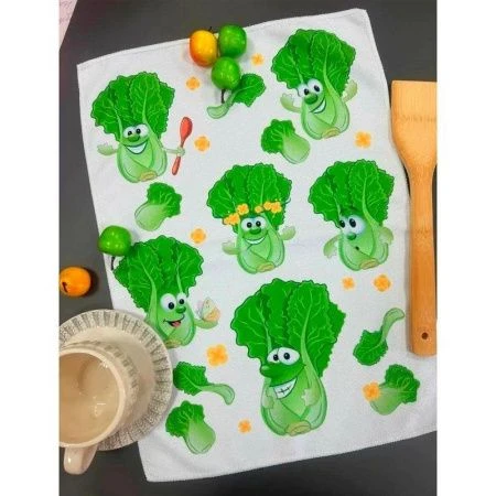 Салфетка кухонная микрофибра 34*48см Капуста 4213197-2