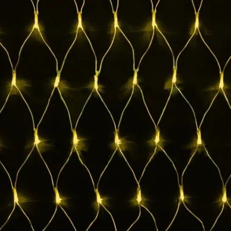 Гирлянда эл. Сетка 1,5*1,5м (96 светодиодов) (желтая) (100)