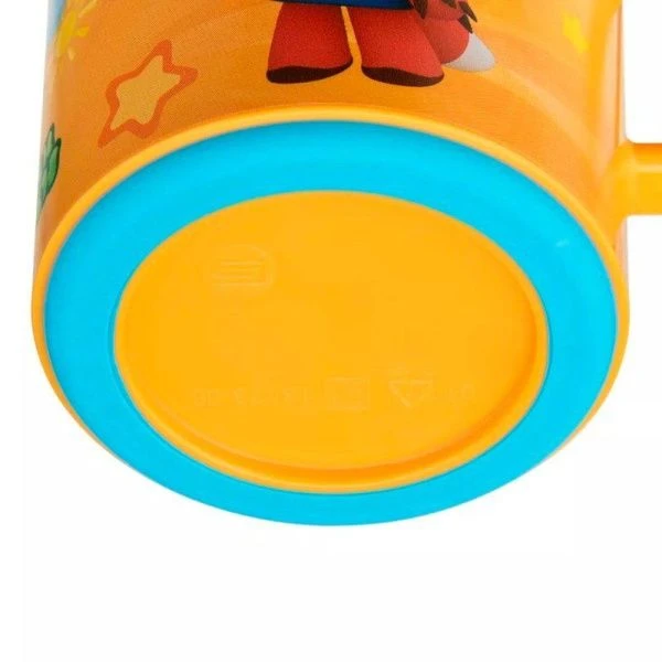 Кружка детская 200мл пластик МИ-МИ-МИШКИ оранжевая с нескользящим дном (15)