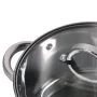 Кастрюля 2,9л нерж.сталь со стекл.крышкой 18см 5-ти сл.дно арт.5618S (8)