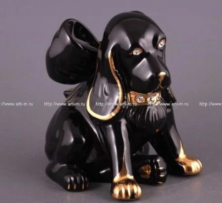 яяяФигурка Собака фрф черная h=19см (12)